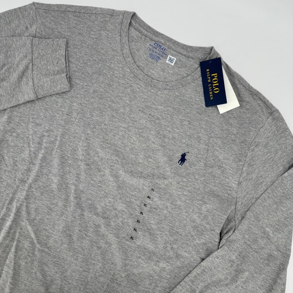 Polo Ralph Lauren Other - Polo Ralph Lauren Mens XL Grey Heather Long Sleeve Pony‎ Logo T-Shirt NWT